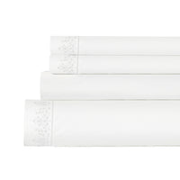 Baby's Breath Embroidered Percale Sheet Set