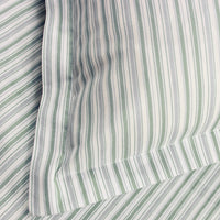 Shirt Stripes Printed Cotton Percale Duvet Set