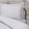 Shirt Stripes Printed Cotton Percale Duvet Set