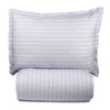 Shirt Stripes Printed Cotton Percale Duvet Set