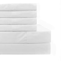 400 Thread Count Wrinkle Free Cotton Sheet Set with Extra Pillowcases