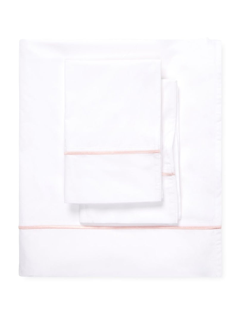 Single Stripe Embroidered Percale Sheet Set