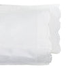 Double Scallop Embroidered Percale Pillowcase Pair