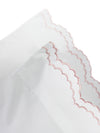 Double Scallop Embroidered Percale Pillowcase Pair