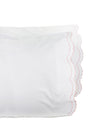 Double Scallop Embroidered Percale Pillowcase Pair