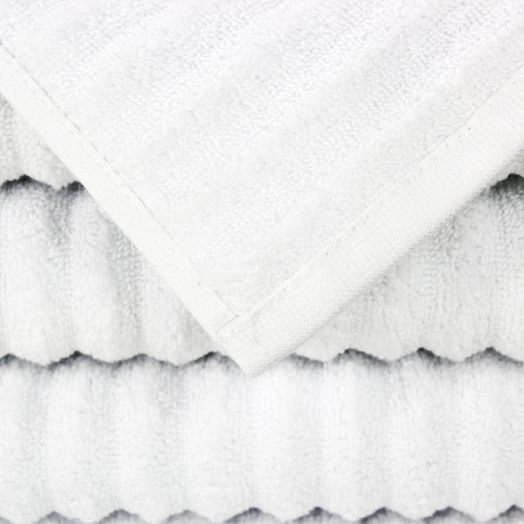 100% Turkish Cotton Ribbed 6 Piece Towel Set