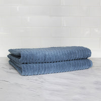 100% Turkish Cotton Ribbed Bath Sheets 2 Piece Set