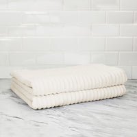 100% Turkish Cotton Ribbed Towels