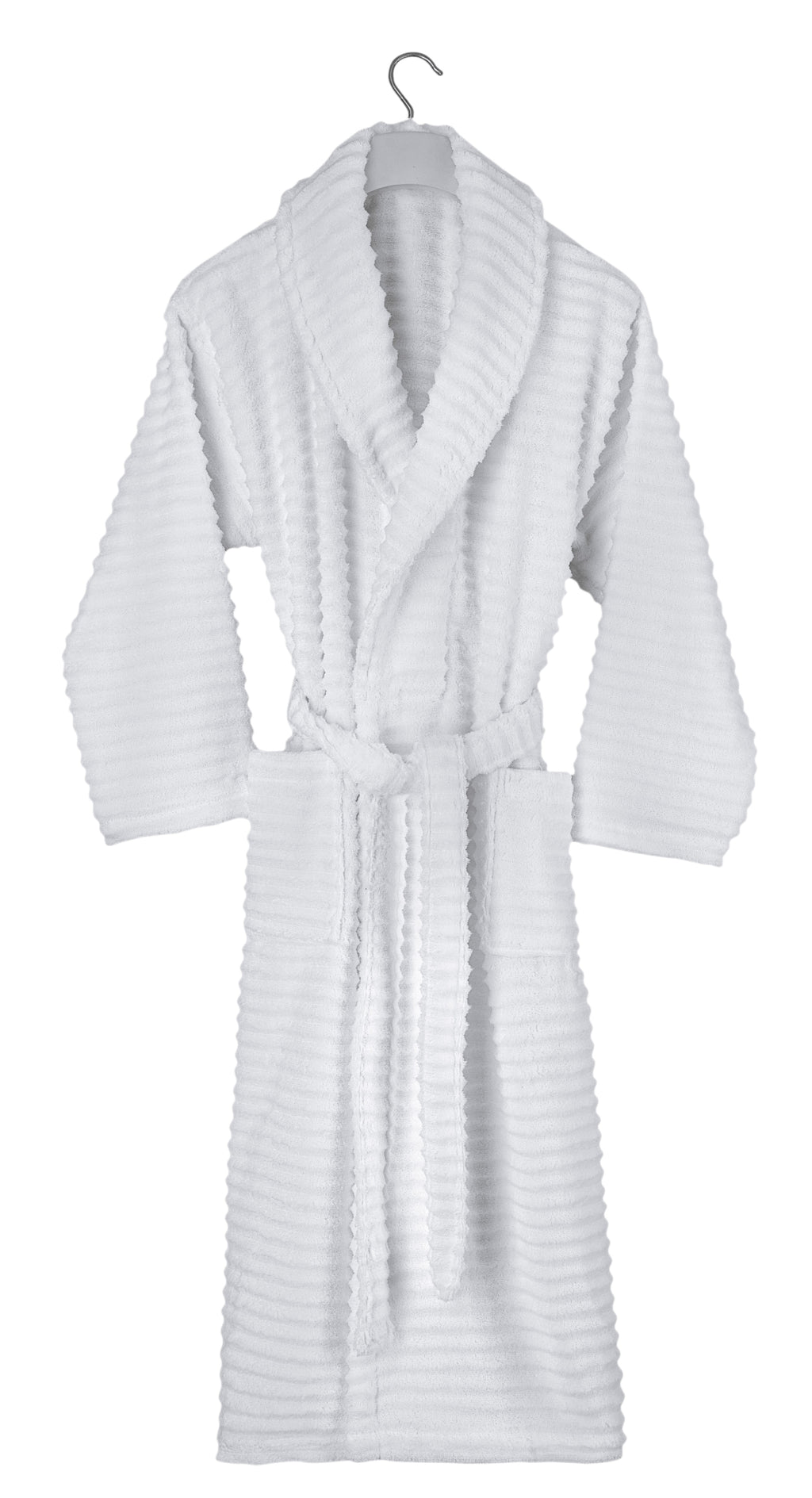 100% Turkish Cotton Ribbed Bath Robe