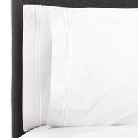 600 Thread Count Border Stripe Embroidered Pillowcases