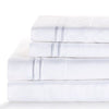 600 Thread Count Border Stripe Embroidered Sheet Set