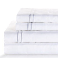 600 Thread Count Border Stripe Embroidered Sheet Set