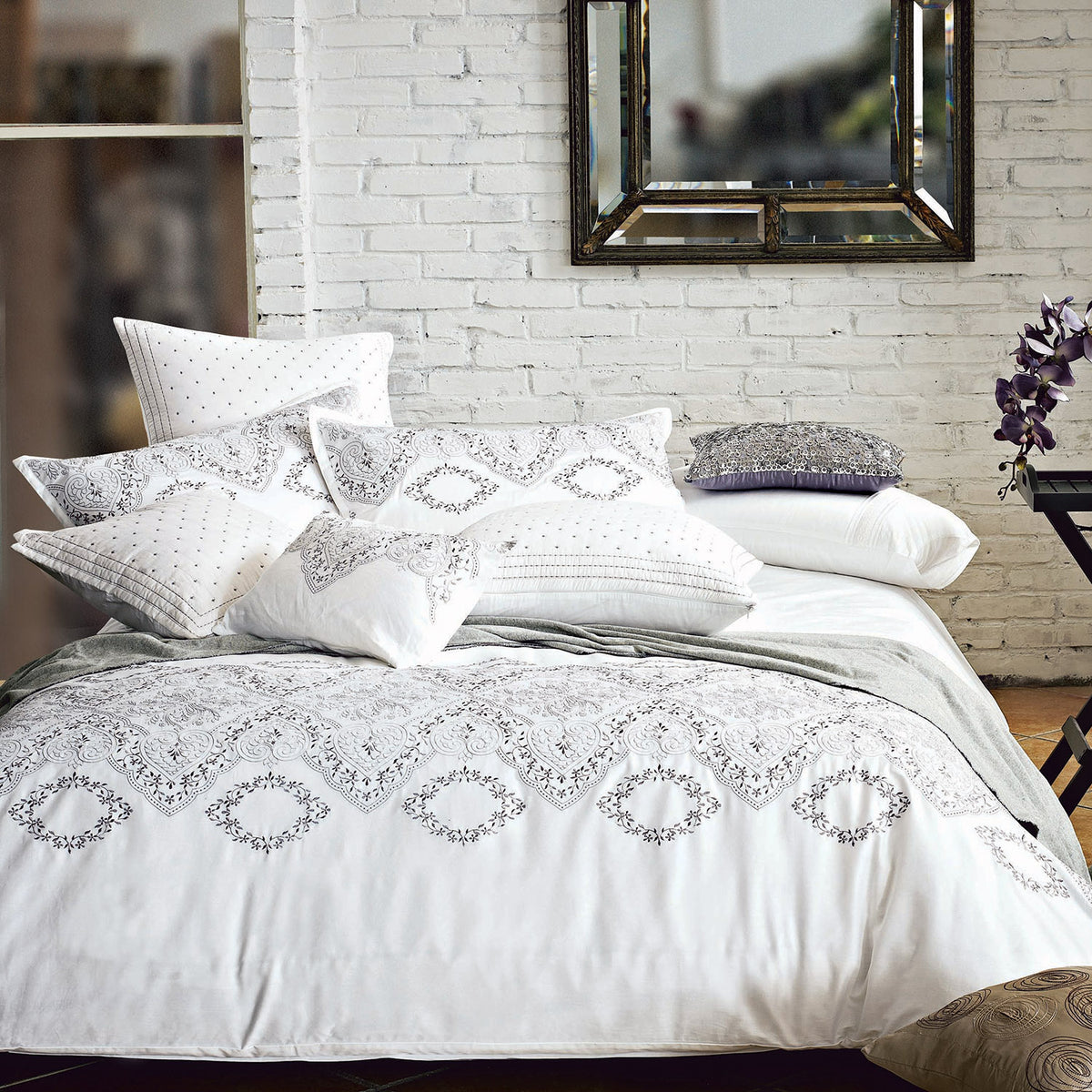 Embroidered Cotton Duvet Cover Sets – Laytner's Linen & Home