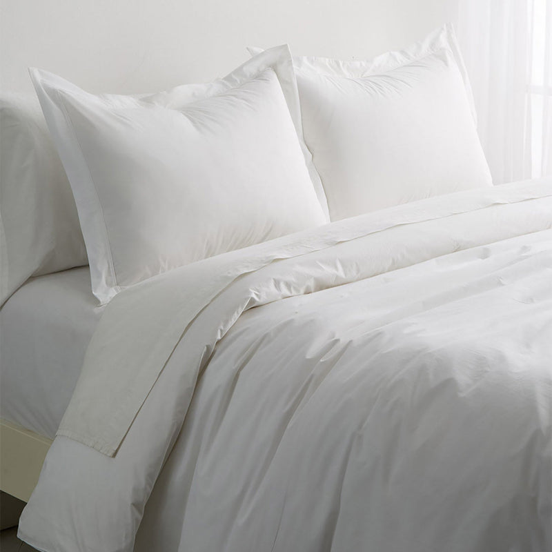 Double Pleat Percale Duvet Set