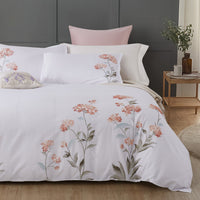 Hydrangea 100% Cotton Embroidered Duvet Set