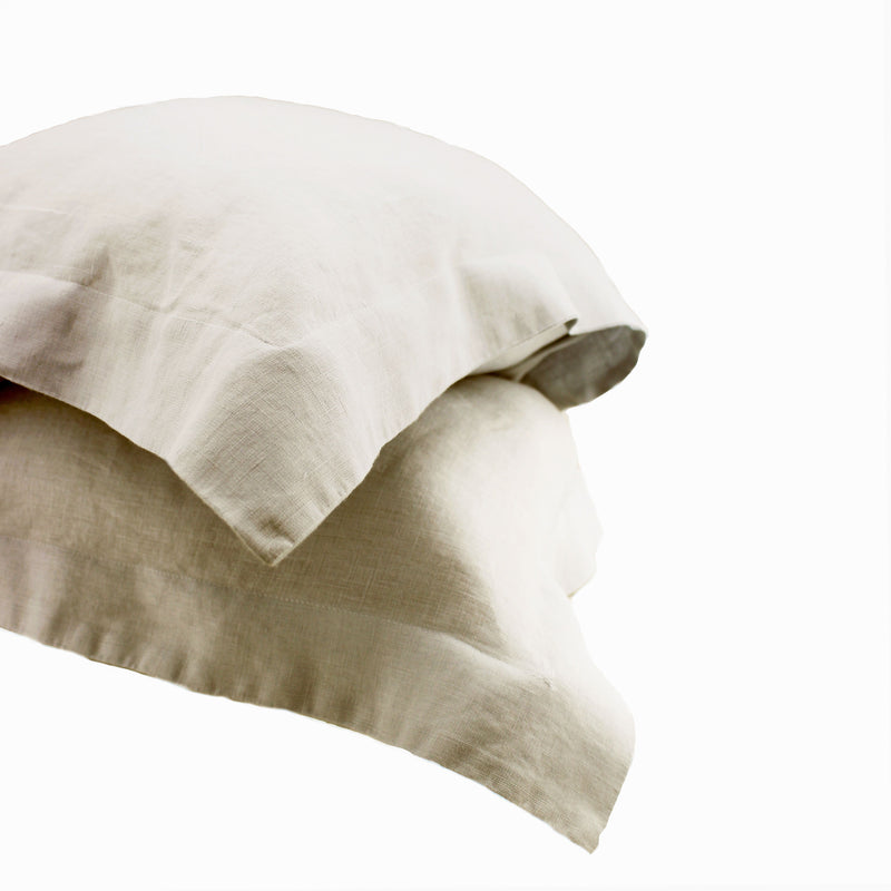 100% Linen Plain Hem Pillow Shams