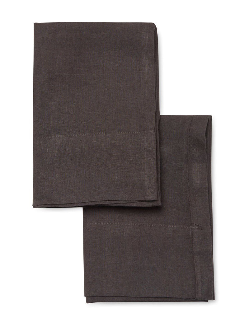 100% Linen Plain Hem Pillowcase Pair