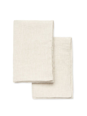 100% Linen Plain Hem Pillowcase Pair
