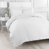 Double Ruffle Percale Duvet Set