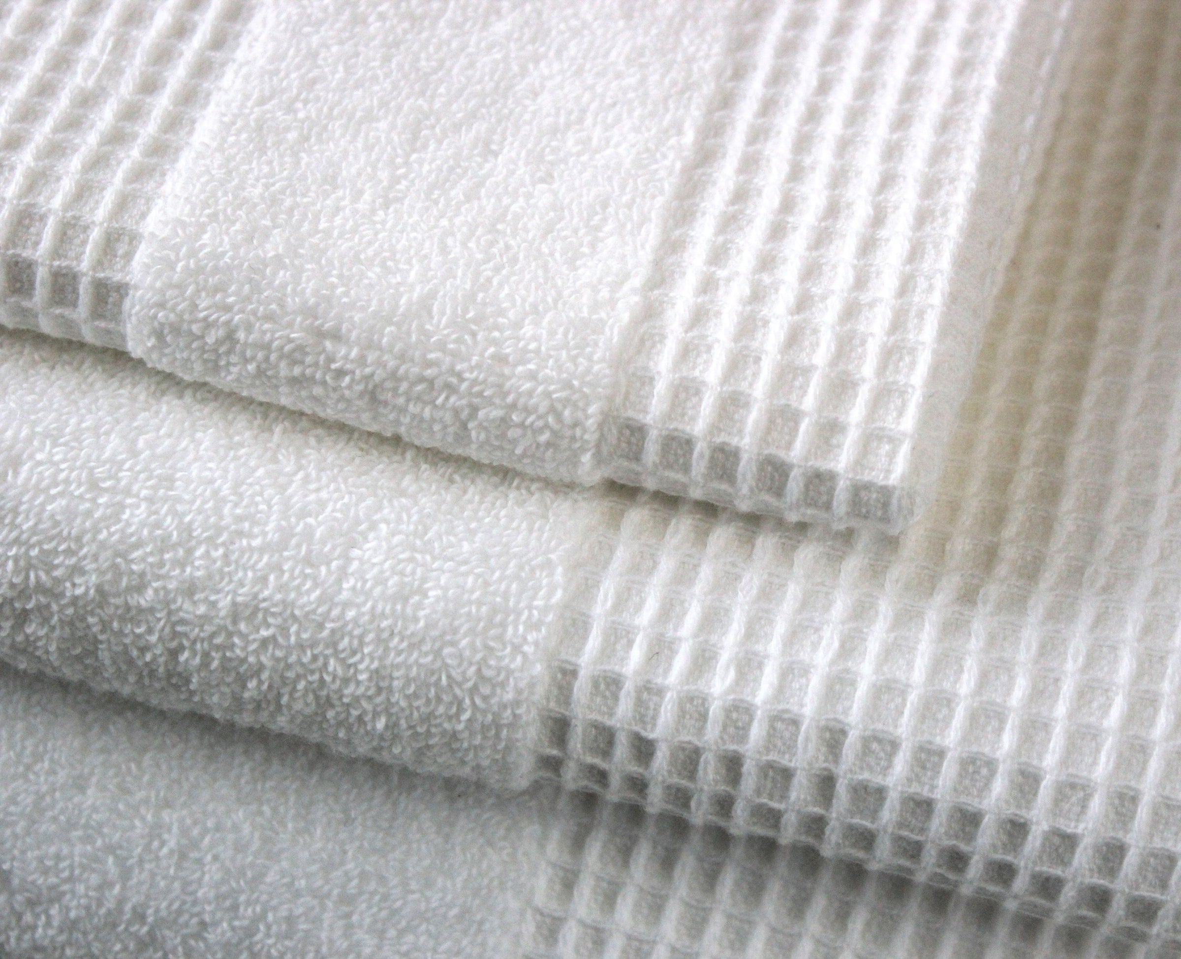 Market & Place 100% Cotton Waffle Weave 6-Piece Hand Towel Set, Light Grey  