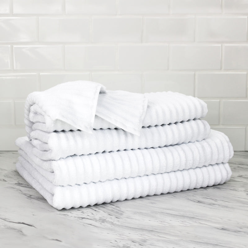 100% Turkish Cotton Ribbed Towels