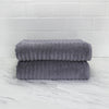100% Turkish Cotton Ribbed Bath Towels 2 Piece Set