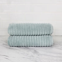 100% Turkish Cotton Ribbed Bath Towels 2 Piece Set