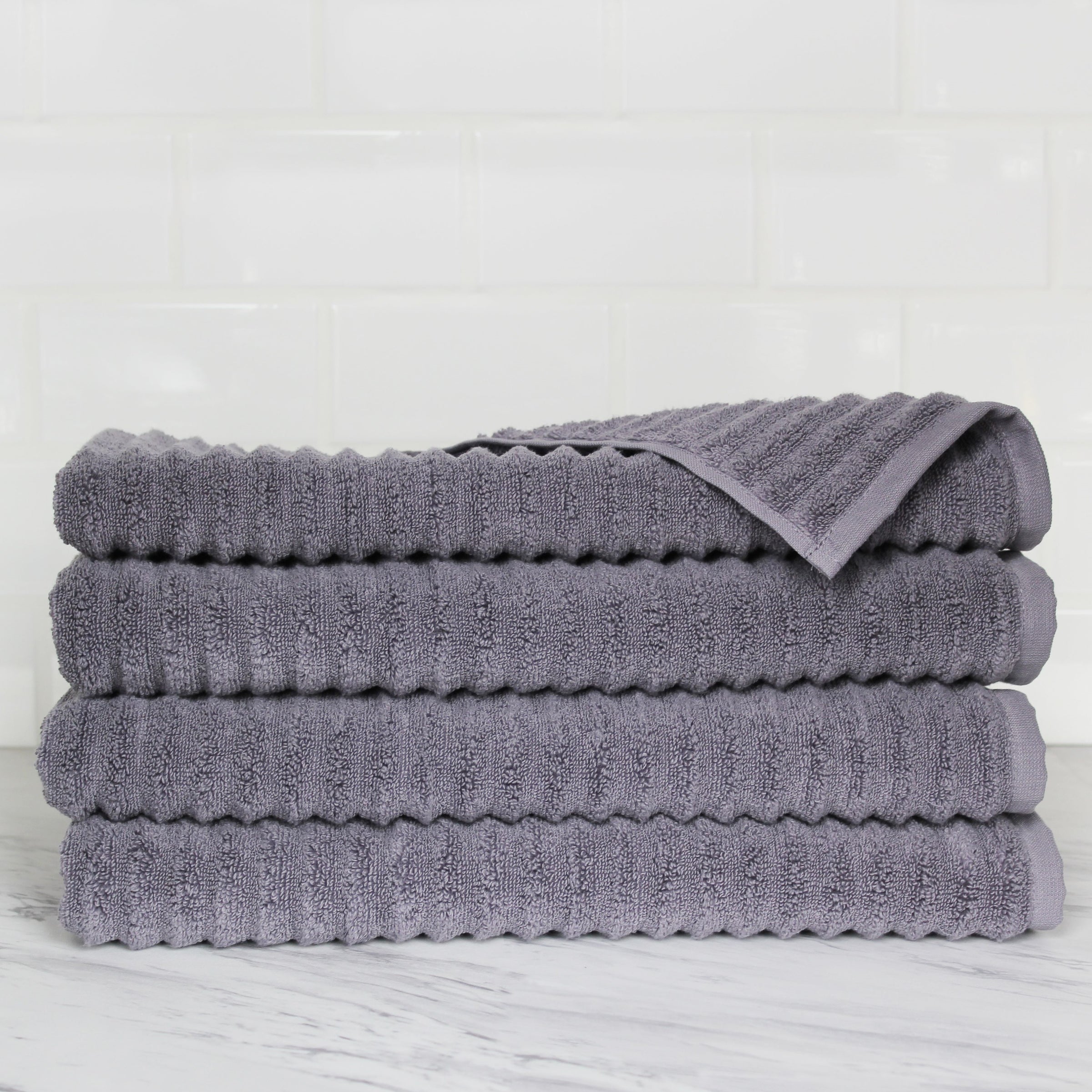 100% Turkish Cotton Ribbed Towels
