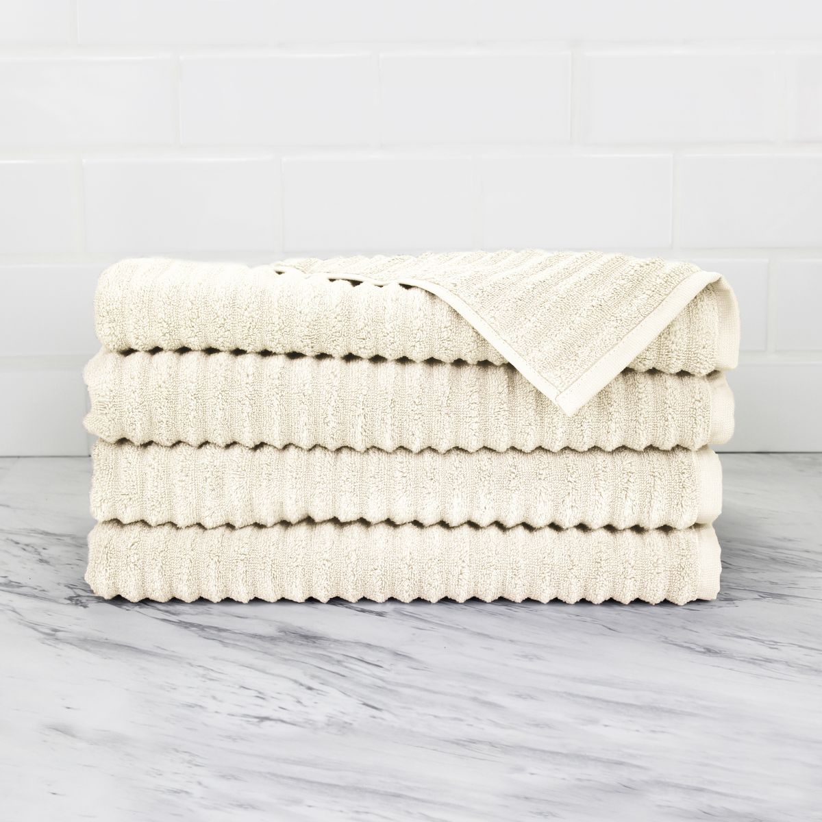 100% Turkish Cotton Ribbed Towels
