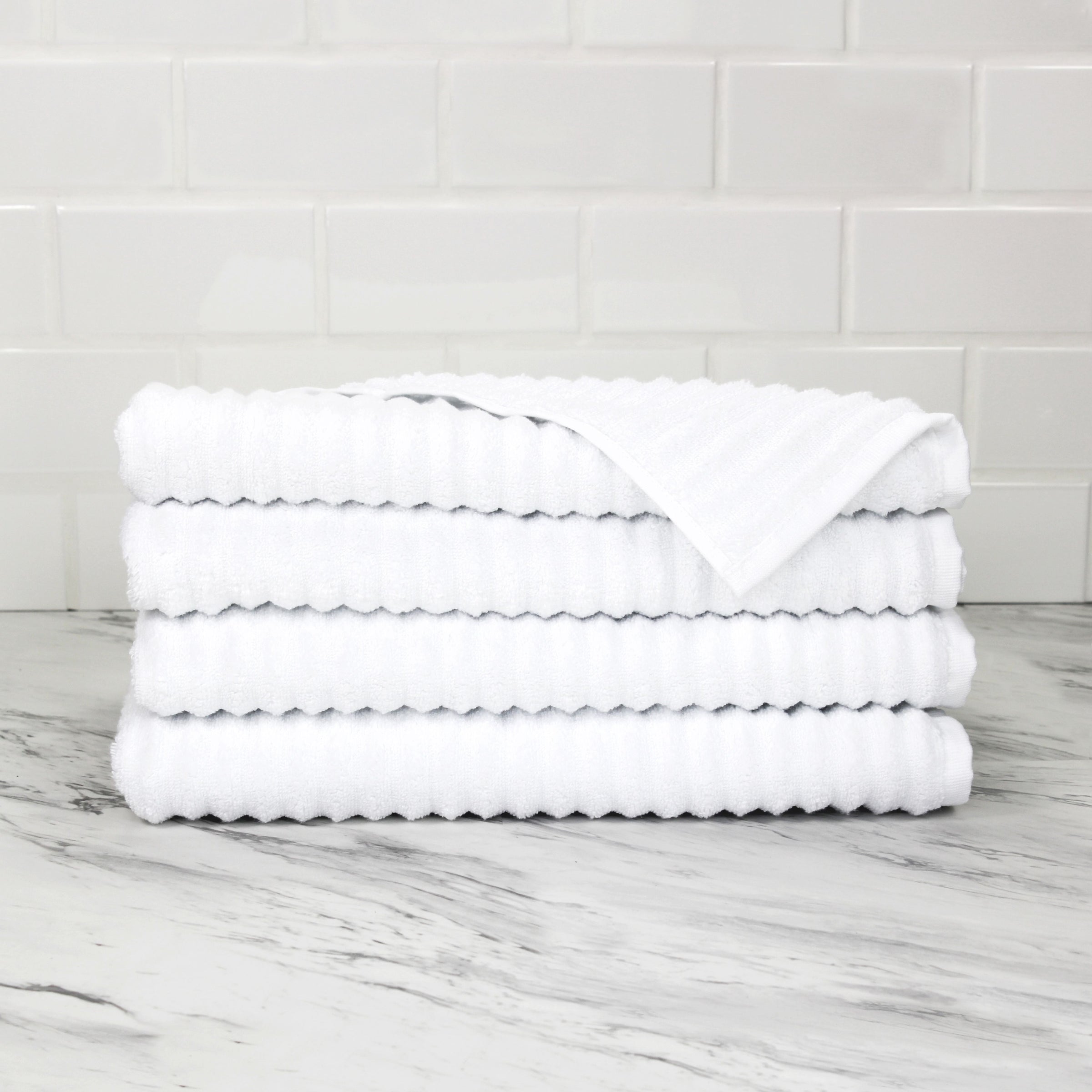 100% Turkish Cotton Ribbed Towels