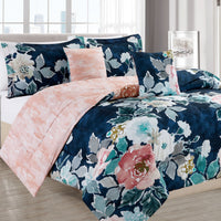 Banked Floral Deluxe Comforter Sets