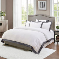 100% Linen Border Hem Duvet Sets