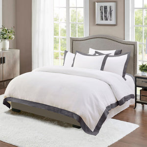 100% Linen Border Hem Duvet Sets