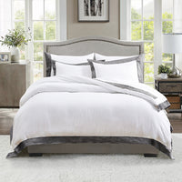 100% Linen Border Hem Duvet Sets