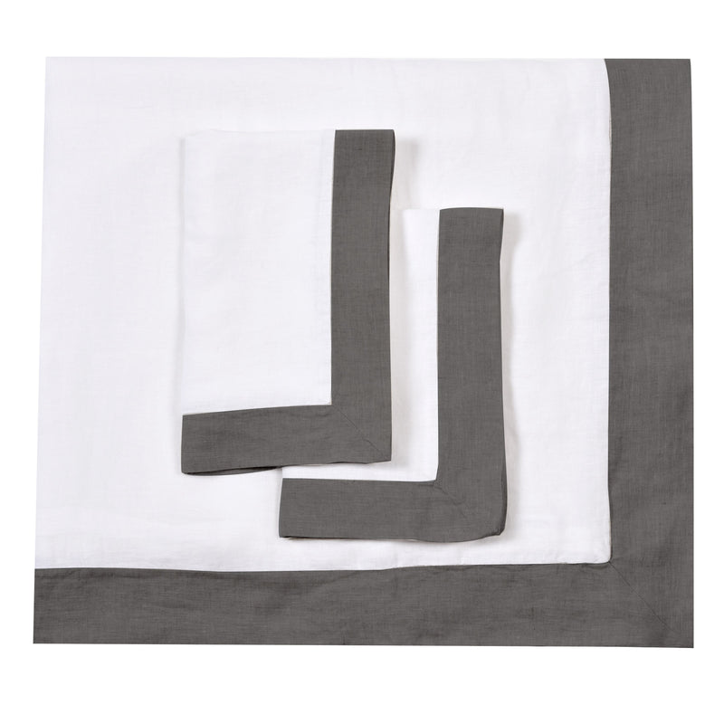 100% Linen Border Hem Duvet Sets
