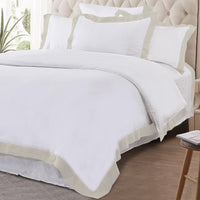 100% Linen Border Hem Duvet Sets