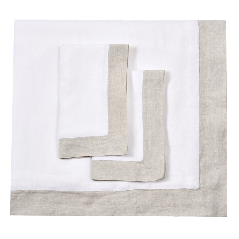 100% Linen Border Hem Duvet Sets