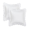 Double Scallop Embroidered Percale Euro Sham Pair