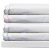Double Scallop Embroidered Percale Sheet Set