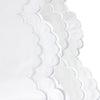 Double Scallop Embroidered Percale Pillowcase Pair
