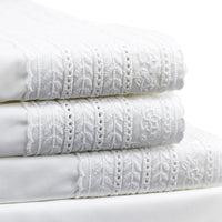 Elizabeth Lace Cotton Percale Sheet Set