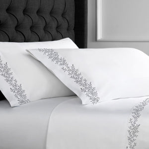600 Thread Count Floral Vine Embroidered Sheet Set