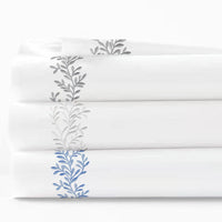 600 Thread Count Floral Vine Embroidered Sheet Set