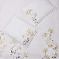 Hydrangea 100% Cotton Embroidered Duvet Set