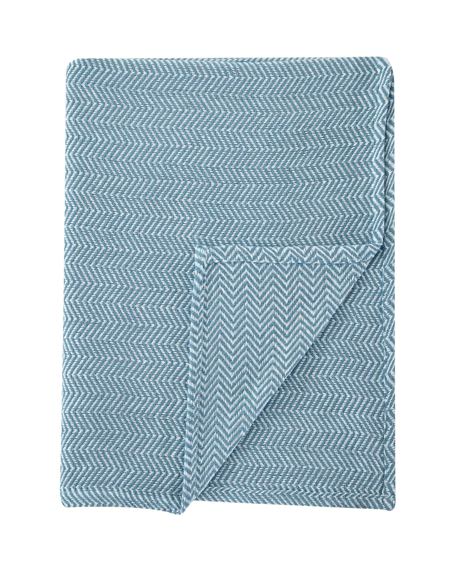 Herringbone cotton blanket best sale