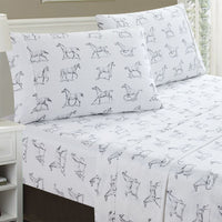 Horses Printed Sheet Set