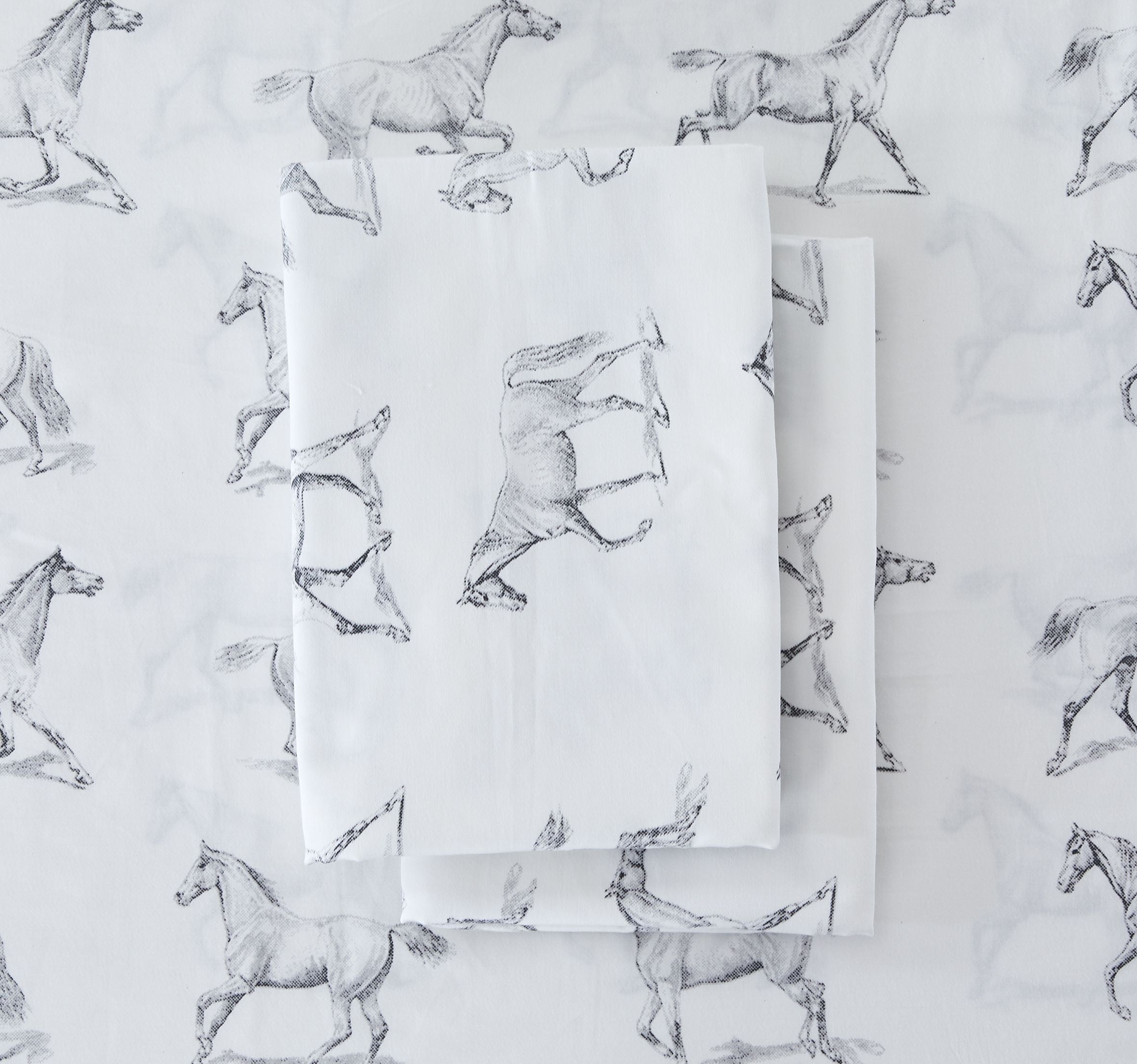 Horse Print Twin Bed Sheets, Set Sheets Horse