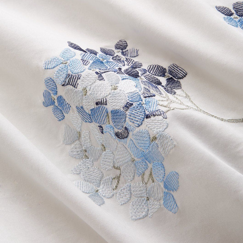 Hydrangea 100% Cotton Embroidered Duvet Set