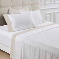 100% Linen Border Hem Sheet Sets