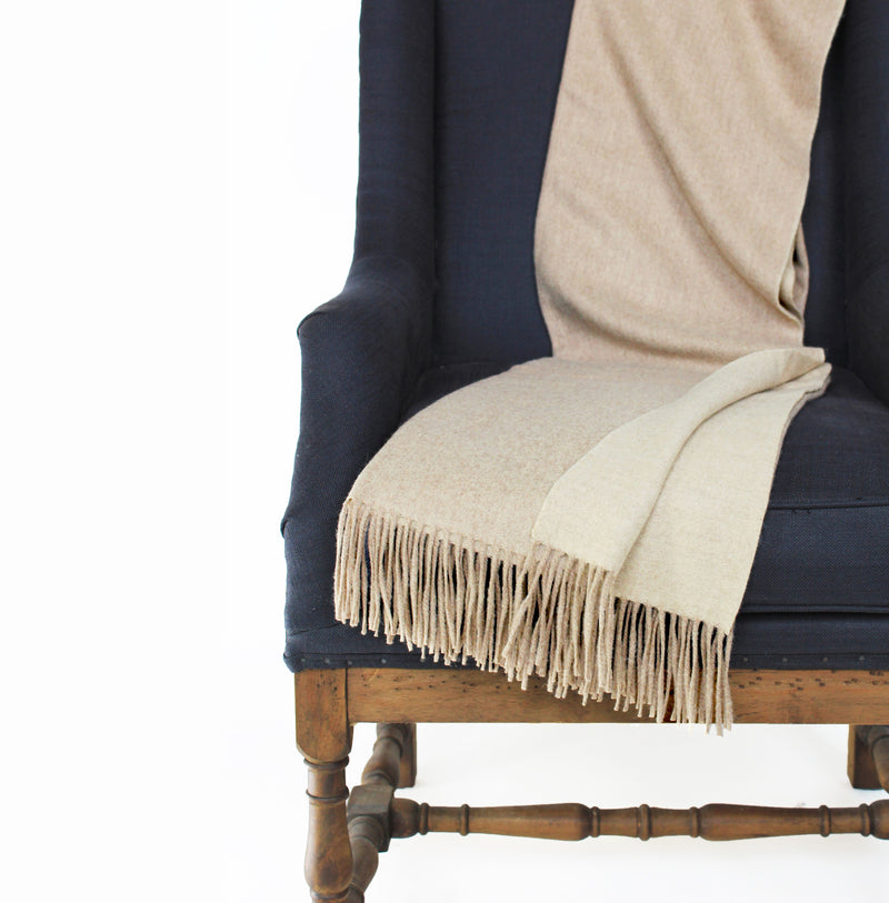 100% Merino Wool Reversible Throw